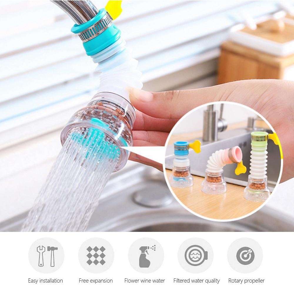 Sostituzione della testa del rubinetto del filtro dell'acqua della cucina 2 pezzi, estensore del rubinetto flessibile regolabile a 360 ° spruzzatore aeratore dell'attacco dell'ugello dell'ugello dello spruzzatore a risparmio idrico accessori per il bagno del 2025 a $8.49 -P8