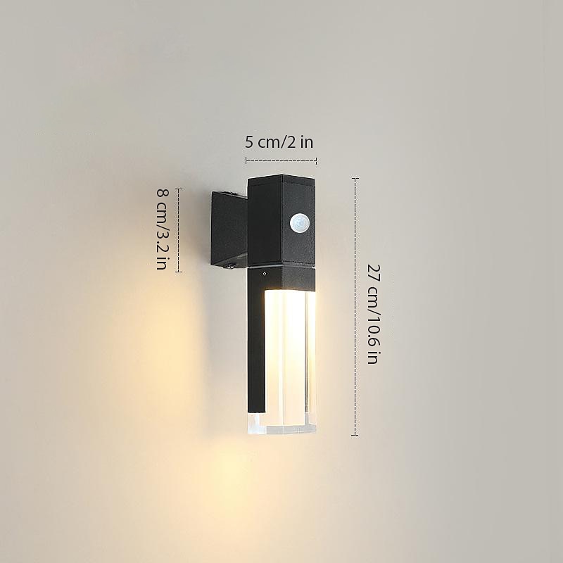 LED-Sensor-Wandleuchte, Wandleuchte für den Außenbereich, Wandleuchten aus schwarzem Metall, Up-Down-Wandleuchten, Wandlaterne aus Aluminium, wasserdichte IP65-Scheinwerfer, Nachtlampen für Veranda, Terrasse, Garten, 85–265 V 2025 - $66.99 –P8