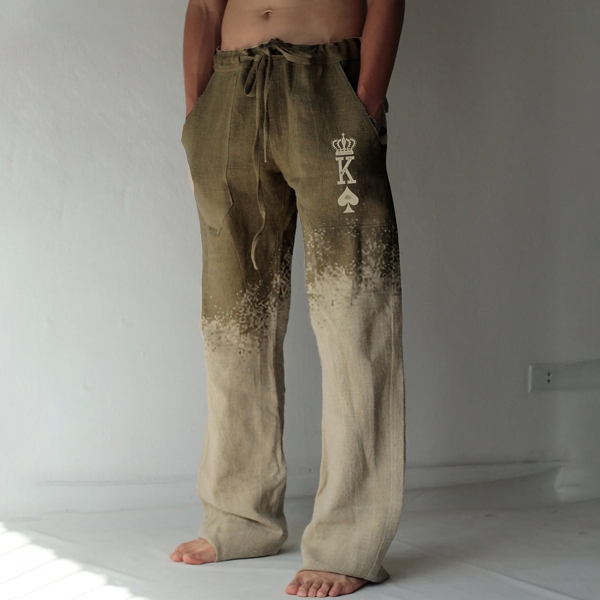 Per uomo Pantaloni Pantaloni estivi Pantaloni da spiaggia A cordoncino Vita elastica Stampa 3D Gradiente Stampe astratte Carte francesi Comfort Informale Giornaliero Per eventi Streetwear Hawaiano del 2025 a $22.99 –P3