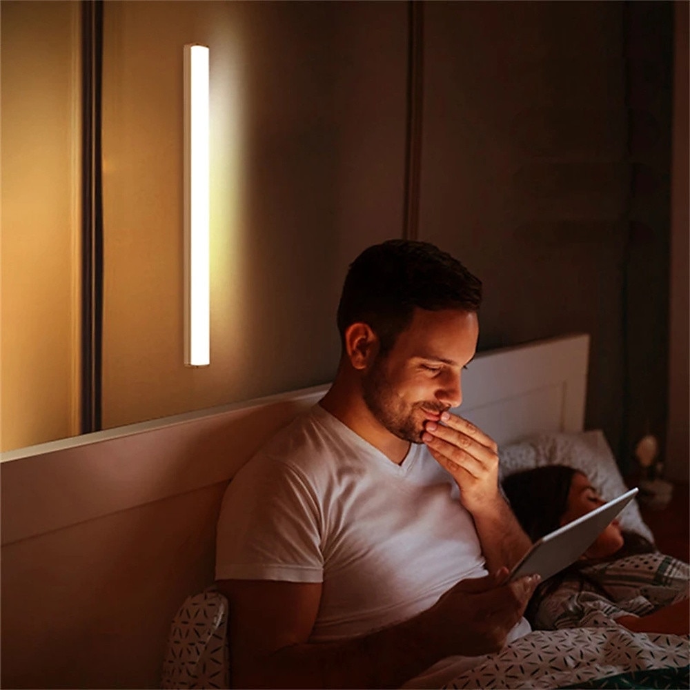 ضوء استشعار الحركة اللاسلكية أدى أضواء الليل ديكور غرفة نوم ضوء كاشف الجدار مصباح الزخرفية درج خزانة غرفة الممر ضوء 2025 - $15.49 –P1