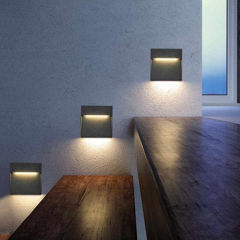 LED Outdoor Wall Lamp Step Lights IP65 Waterproof 3000K Warm White Dimmable LED Stair Lights Indoor, Aluminum ORB Finish ETL Listed 2025 - $66.99 –P3