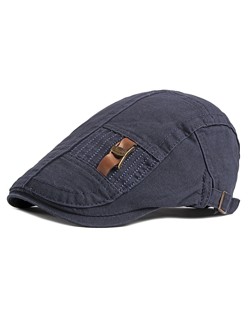Herren Schiebermütze Ascot-Hut Ballonmütze Schwarz Dunkelmarine Baumwolle Mode Strassenmode Stilvoll 1920er Jahre Mode Outdoor Täglich Ausgehen Glatt Warm 2025 - $12.49 –P7