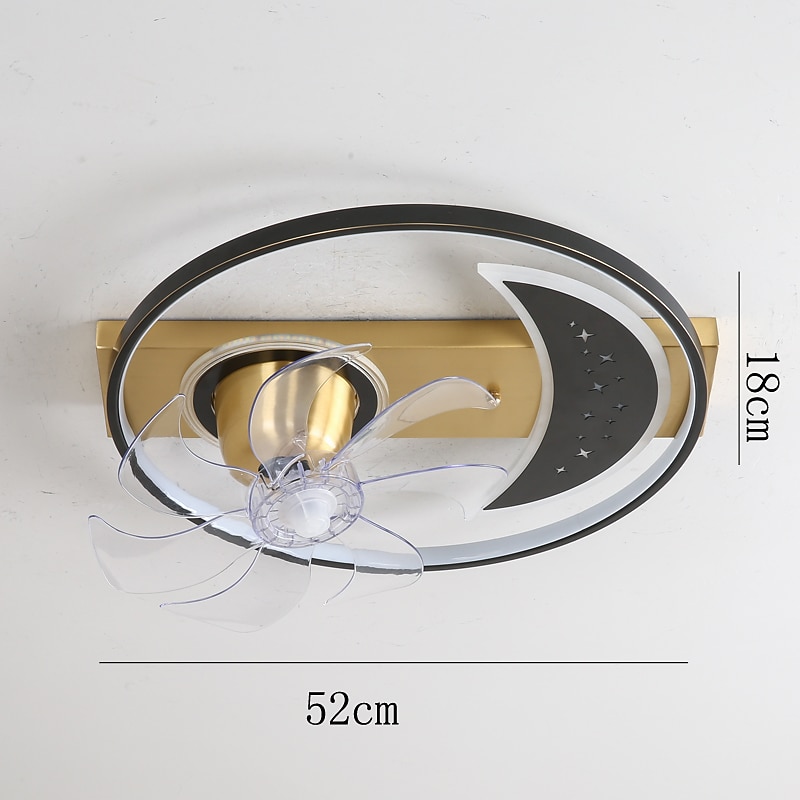 takfläkt med lampor 19,5" dimbar led 3 färg 6 hastigheter timing reversibla blad med fjärrkontroll, hushållsfläkt ljuskrona, lågprofil infälld takfläkt inomhus 2025 - $388.69 –P6