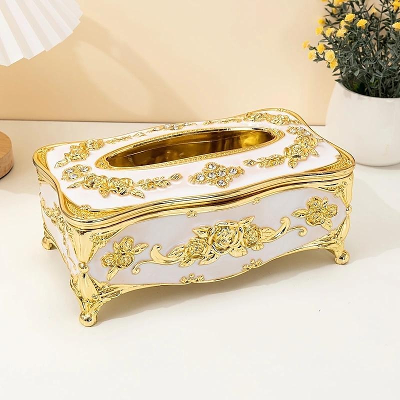Tissue Box Holder, Vintage Toilet Paper Holder, Elegant Acrylic Facial Tissue Napkin Dispenser Holder For Bedroom, Coffee Table, Bathroom, Home, Restaurant, Wedding 2025 - $14.99 –P4