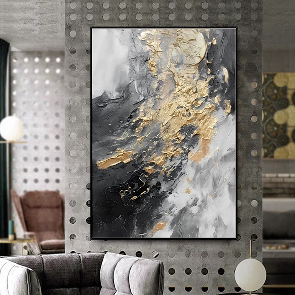 Confecționat Manual Hang-pictate pictură în ulei Pictat manual Vertical Abstract Contemporan Fără a cadru interior 2026 - $105.99 –P6