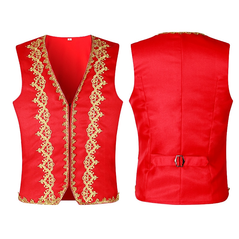 Vintage Steampunk 17° secolo Mascherata Gilet Abbigliamento esterno Principe Jacquard Jacquard Costume Per uomo Halloween Carnevale Mascherata Festa / Sera Carnevale di Venezia Adulti Gilet del 2026 a $27.99 –P5