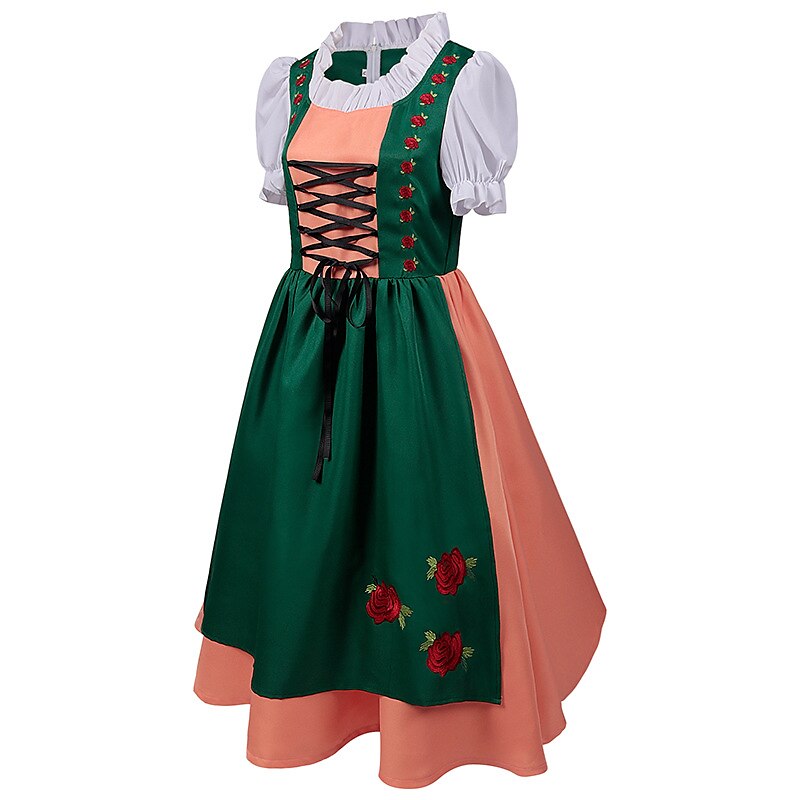 Oktoberfest Dirndl Trachtenkleader Oktoberfest / Bere bavareză bavareză Wiesn Stil tradițional Pajiști Pentru femei Pânză în stil tradițional Rochie Șorț 2025 - $52.99 –P3