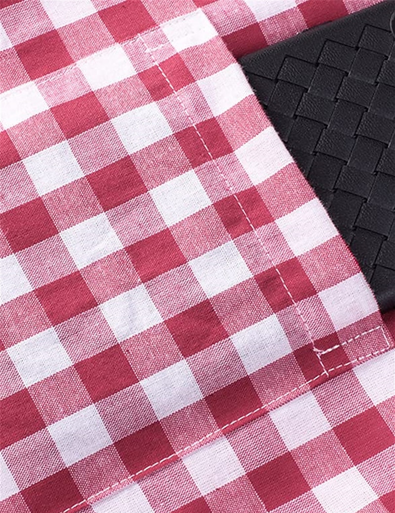 Men's Shirt Summer Shirt Casual Shirt Beach Shirt Button Up Shirt Checked Shirts Black Royal Blue Blue Red Dark Blue Short Sleeve Plaid / Check Lapel Vacation Daily Clothing Apparel Cotton Cotton 2025 - $21.99 –P20