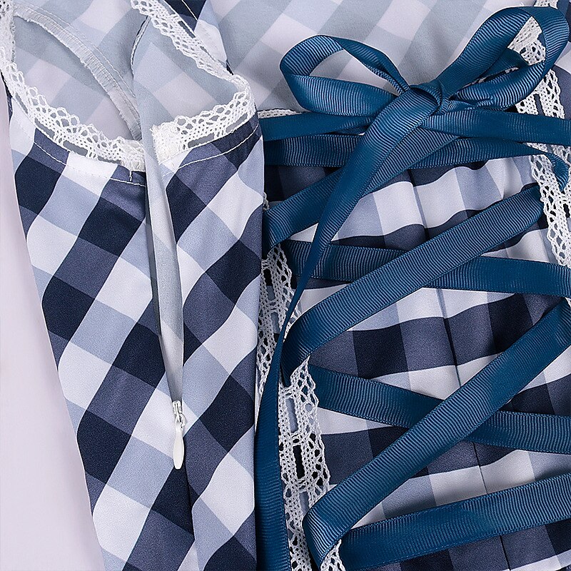 Oktoberfest Dirndl Trachtenkleader Oktoberfest / øl bayerske bayerske Wiesn Tradisjonell stil Enger Dame Tradisjonell stil klut Topp Kjole Forkle 2025 - $48.99 –P14