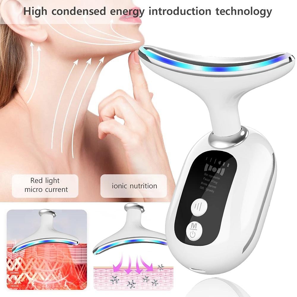 HY48 Neck Anti Wrinkle Face Lifting Beauty Device Led Photon Therapy Skin Tighten Reduce Double Chin Remove Neck Lines Valentine's Day Gift 2026 - $27.99 –P5