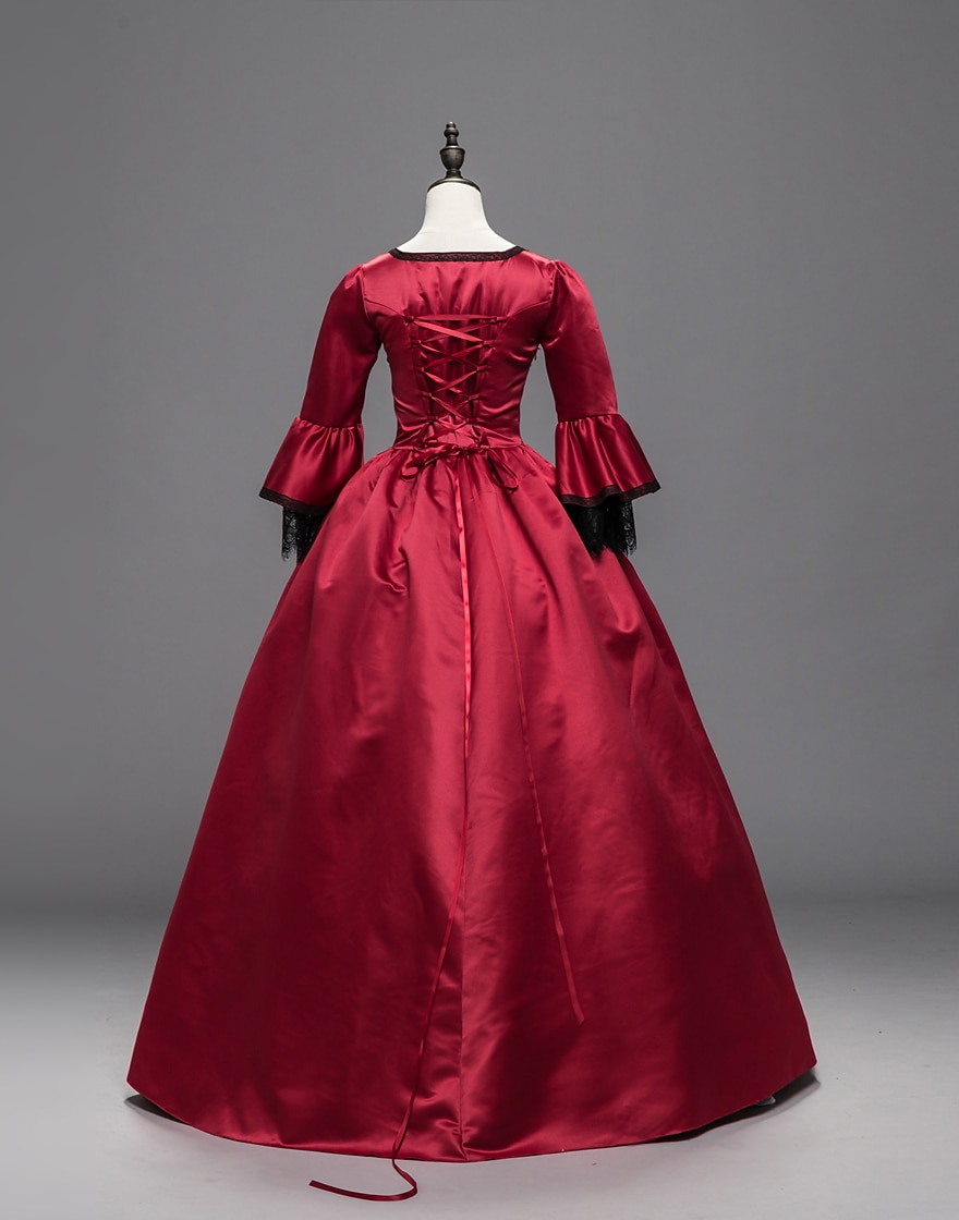 Βίντατζ Ροκοκό Βικτοριανό Μάξι Φορέματα Κοστούμι πάρτι Χορός μεταμφιεσμένων Κανονικό Juliet Σταχτοπούτα Πριγκίπισσα Σαίξπηρ Δαντέλα Πριγκίπισσα Τετράγωνη Λαιμόκοψη Φανταχτερή Φόρεμα 2026 - $131.99 –P3