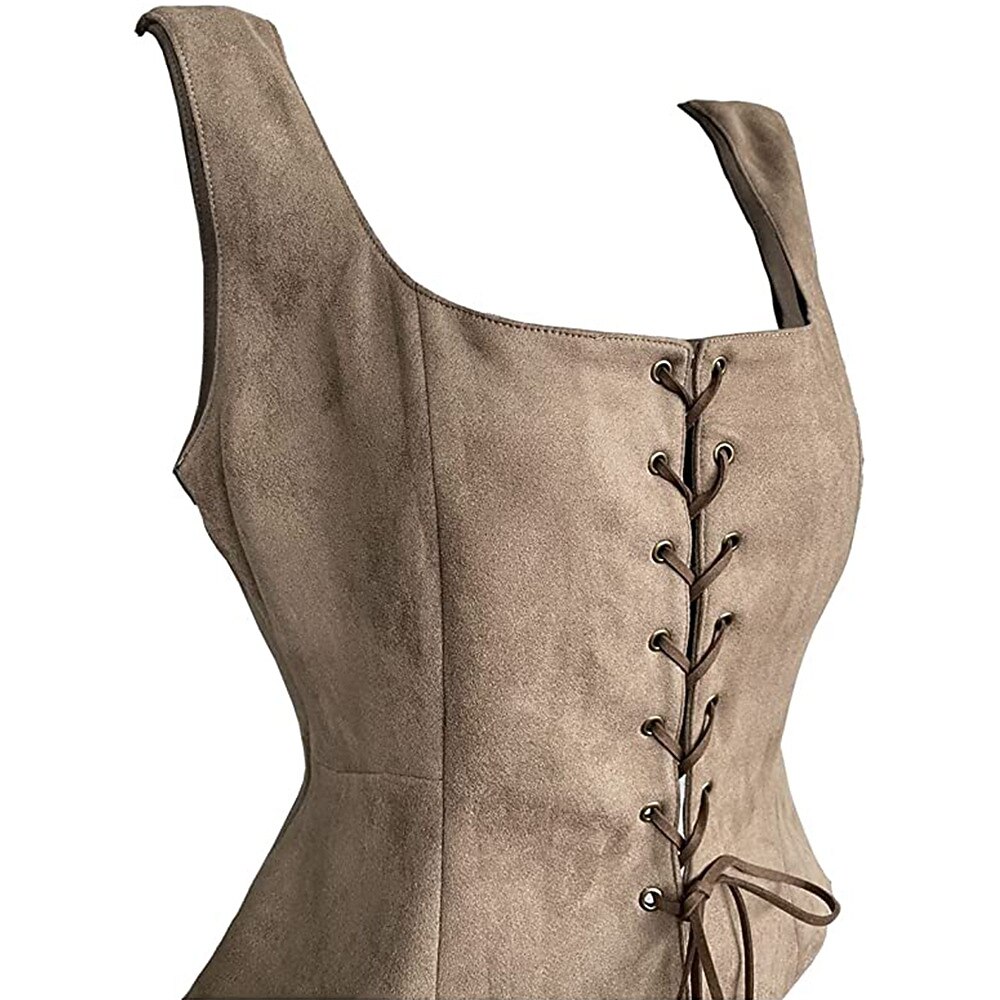 Gilet Médiéval Sans Manches Pour Homme - Style Renaissance / Gothique / Steampunk - à Lacets - Pour Cosplay Et Fêtes
