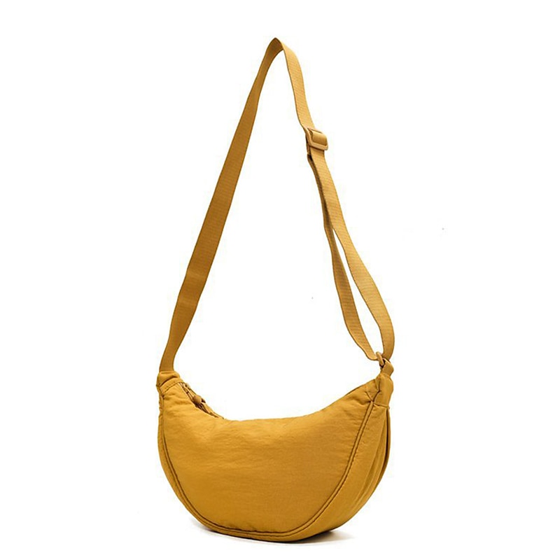 Women's Crossbody Bag Shoulder Bag Hobo Bag Nylon Daily Holiday Zipper Large Capacity Lightweight Durable Solid Color claret Lake blue Lemon Yellow 2025 - $18.99 –P11