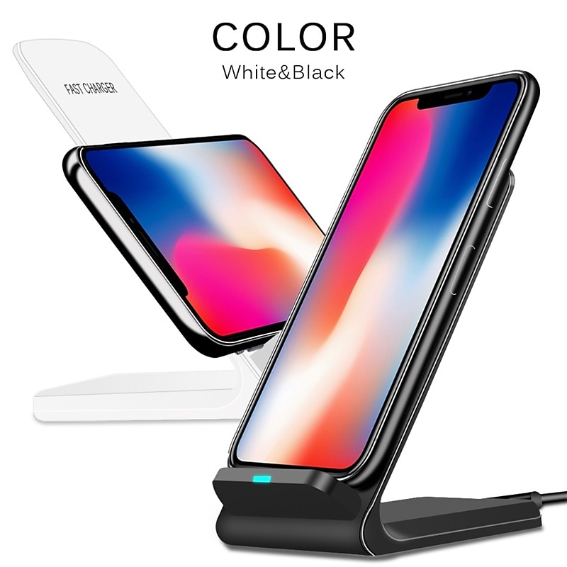 Fast Charger 15W Qi Wireless Charging Station for Iphone 13 12 11 Pro X Xs Xr 8 Samsung Galaxy S21 S20 Note20 S10 S9 Huawei Xiaomi Mobile Phone Charger Dock Stand Holder 2025 - $19.99 –P7