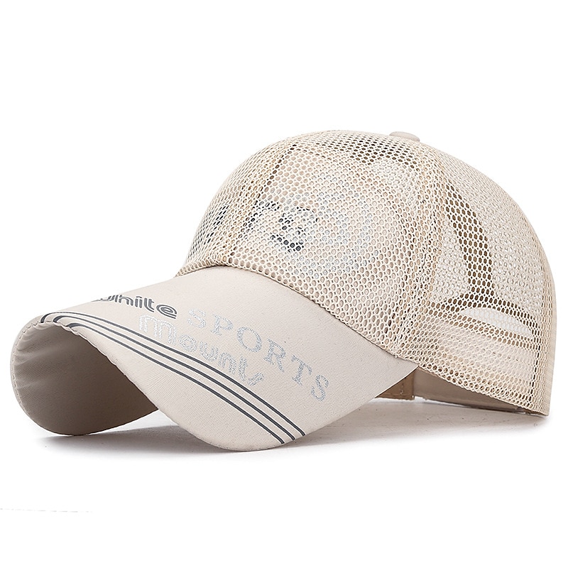 Per uomo Cappellino da baseball Cappello da sole Berretto sportivo Nero Bianco Poliestere Visiera lunga Viaggi Rinfrescante Stile da spiaggia Esterno Da mare Con lettere stampate Regolabile del 2025 a $11.49 –P10