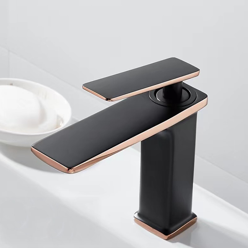 mitigeur lavabo mitigeur lavabo sur gorge, monobloc mitigeur céramique mitigeur lavabo avec flexible eau froide et eau chaude noir doré blanc chrome de 2025 ? $89.99 –P2