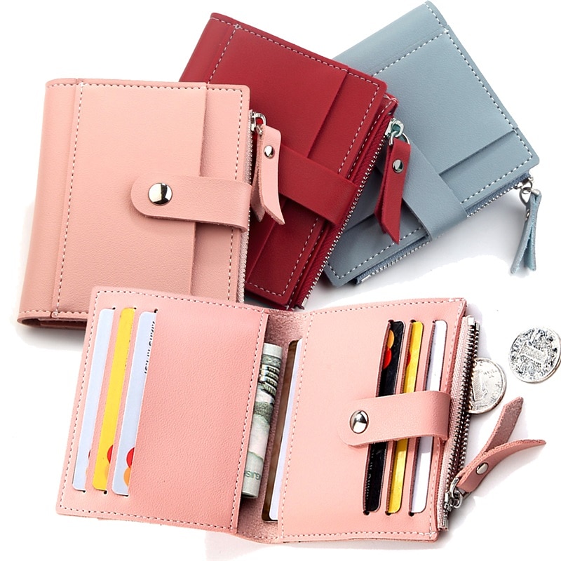 Femmes Portefeuille Porte-Cartes de Crédit faux cuir Quotidien Fête Fermeture éclair Grande capacité Imperméable Léger Couleur Unie Noir Rose Claire Rouge clair de 2026 ? $9.99 –P3