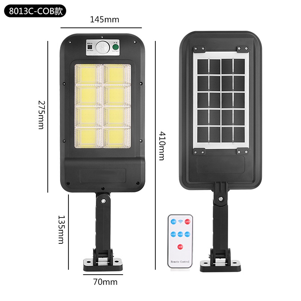 Solar Outdoor Wall Lamp Street Lamp LED Waterproof and Energy-Saving Used for Remote Control Waterproof and Motion Sensor Lighting of Courtyard Garden Terrace 2025 - $26.99 –P8