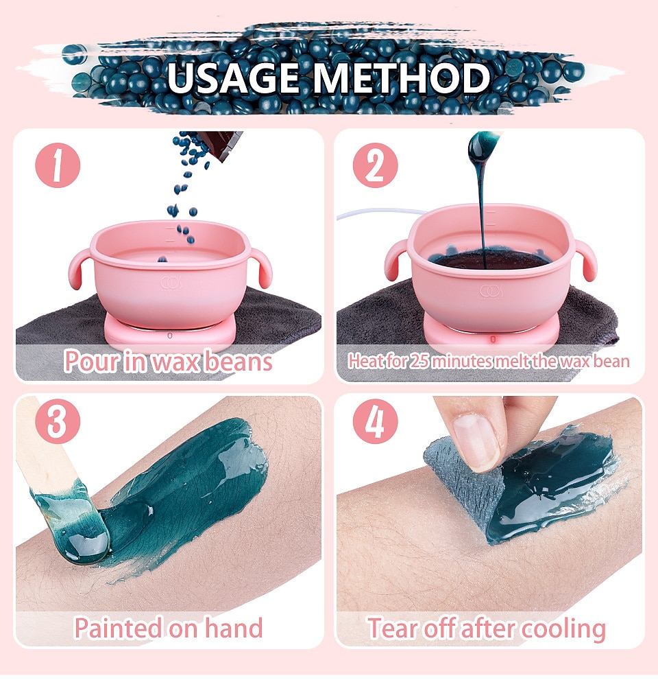 Silicone Portable Wax Hair Removal Machine Wax Heater Depilatory High Temperature Resistant 2025 - $25.99 –P12