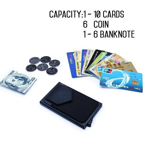 2025年 男性ビジネスアルミニウム財布 バックポケット付きまたはなし 現金IDカードホルダー RFIDブロッキングスリムメタル財布 コインパース  コレクション – $5.49 -P3