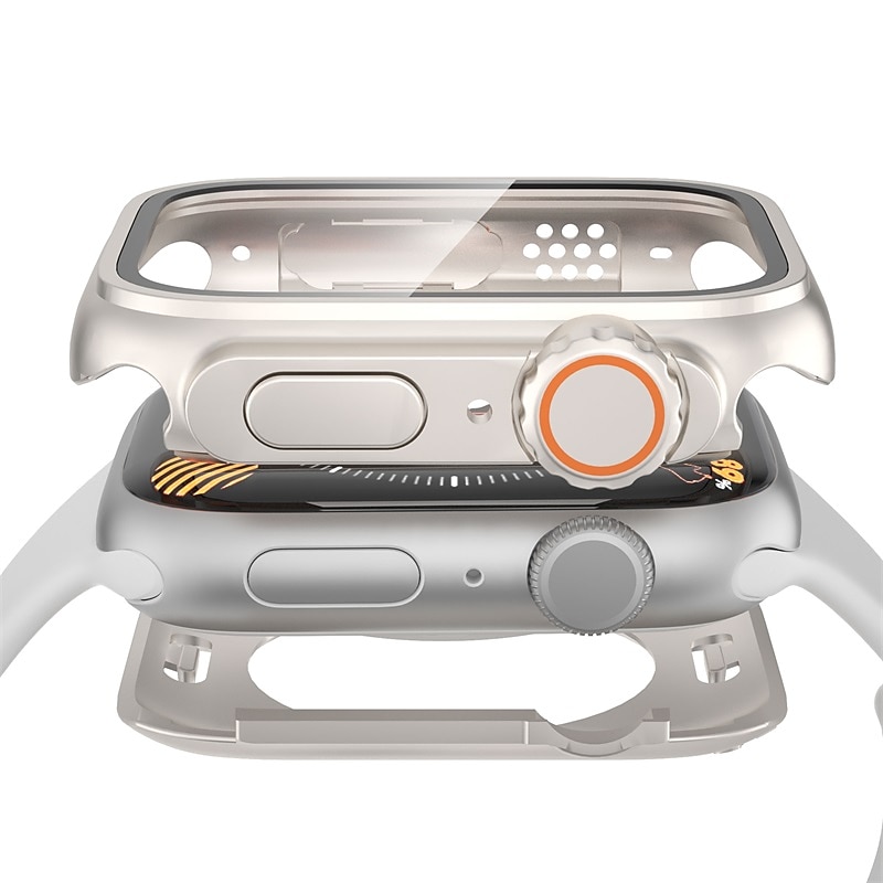 Watch Case Compatible with Apple Watch Series 8 7 41mm 45mm / Series 6 5 4 SE 40mm 44mm / Series 3 2 1 38mm 42mm Scratch Resistant All Around Protective HD Clear Tempered Glass / PC Watch Cover 2025 - $15.99 –P7