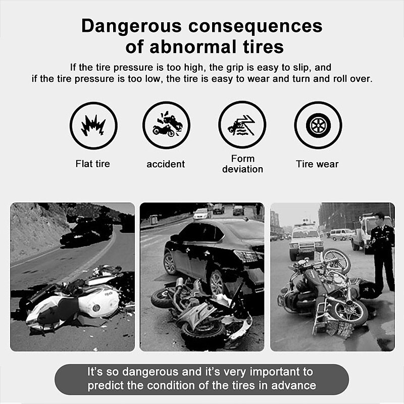 motorfiets tpms motor bandenspanning bandentemperatuurbewaking alarmsysteem met 2 externe sensoren 2025 - $49.99 –P10