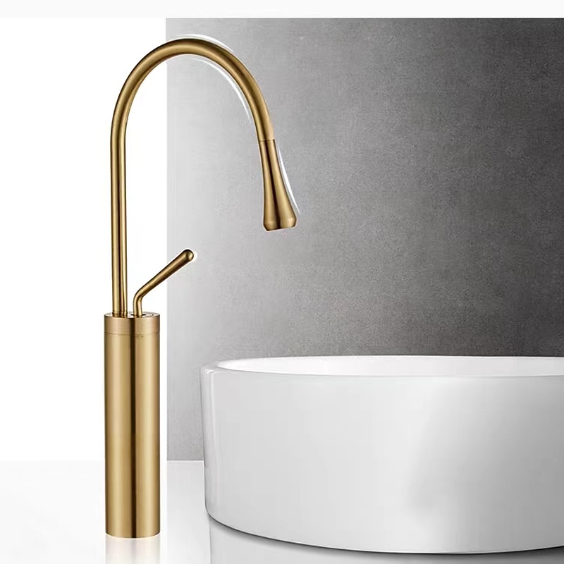 2026年 バスルームのシンクの蛇口 - 回転可 / クラシック / センターセットタイプ 電気メッキ / 塗装仕上げ デッキマウント シングルハンドルつの穴Bath Taps  コレクション – $129.99 –P6