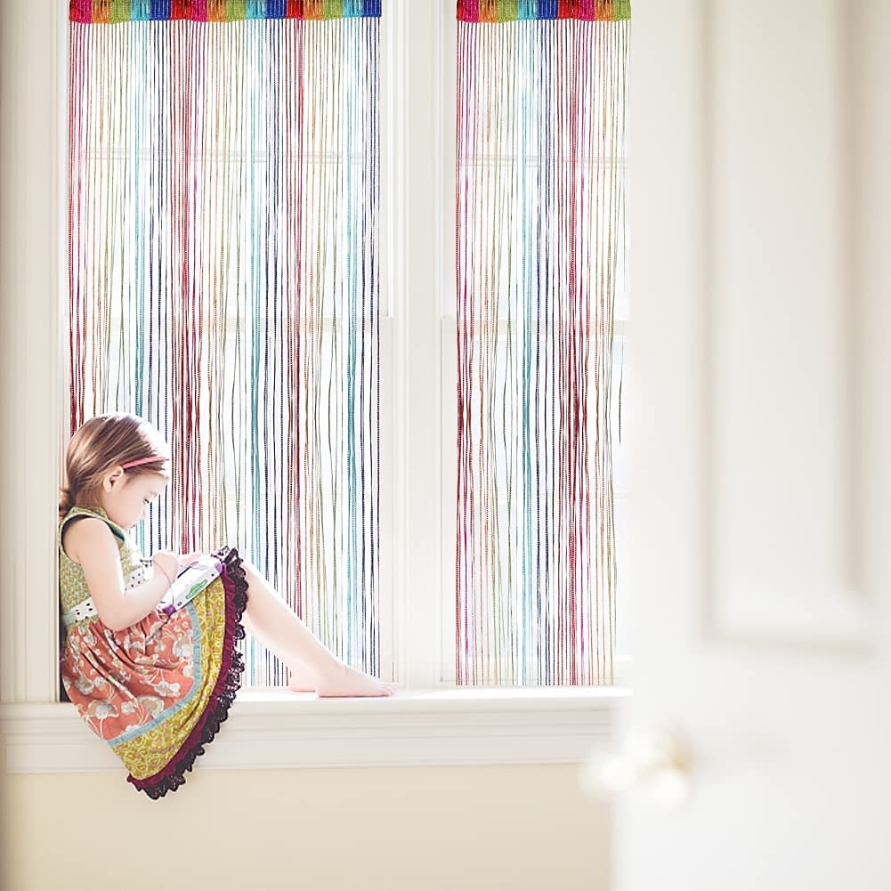 Tende A Stringhe Sparkle Tenda Della Porta Fly Tenda Bastone Della Tenda, Tende Pannello Divisorio Porta Finestra Zanzariera Per La Decorazione Della Parete Della Porta E Della Finestra,100*200cm del 2025 a $3.99 –P11
