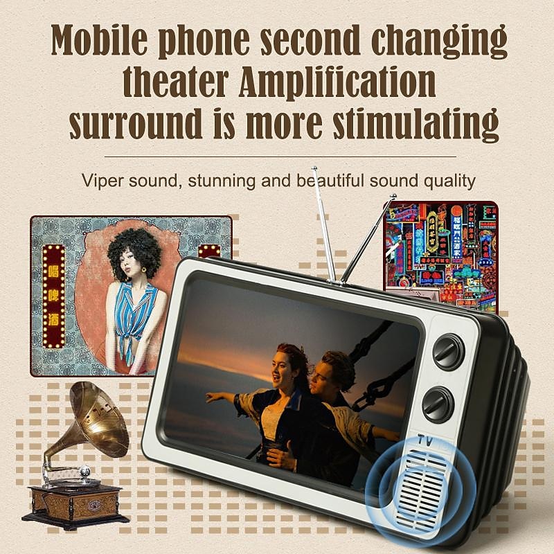 2025年 12 インチの新しい携帯電話画面拡大鏡拡大拡張スタンド電話ホルダー hd ビデオアンプ目の保護レトロ tv ボックス  コレクション – $25.99 –P2