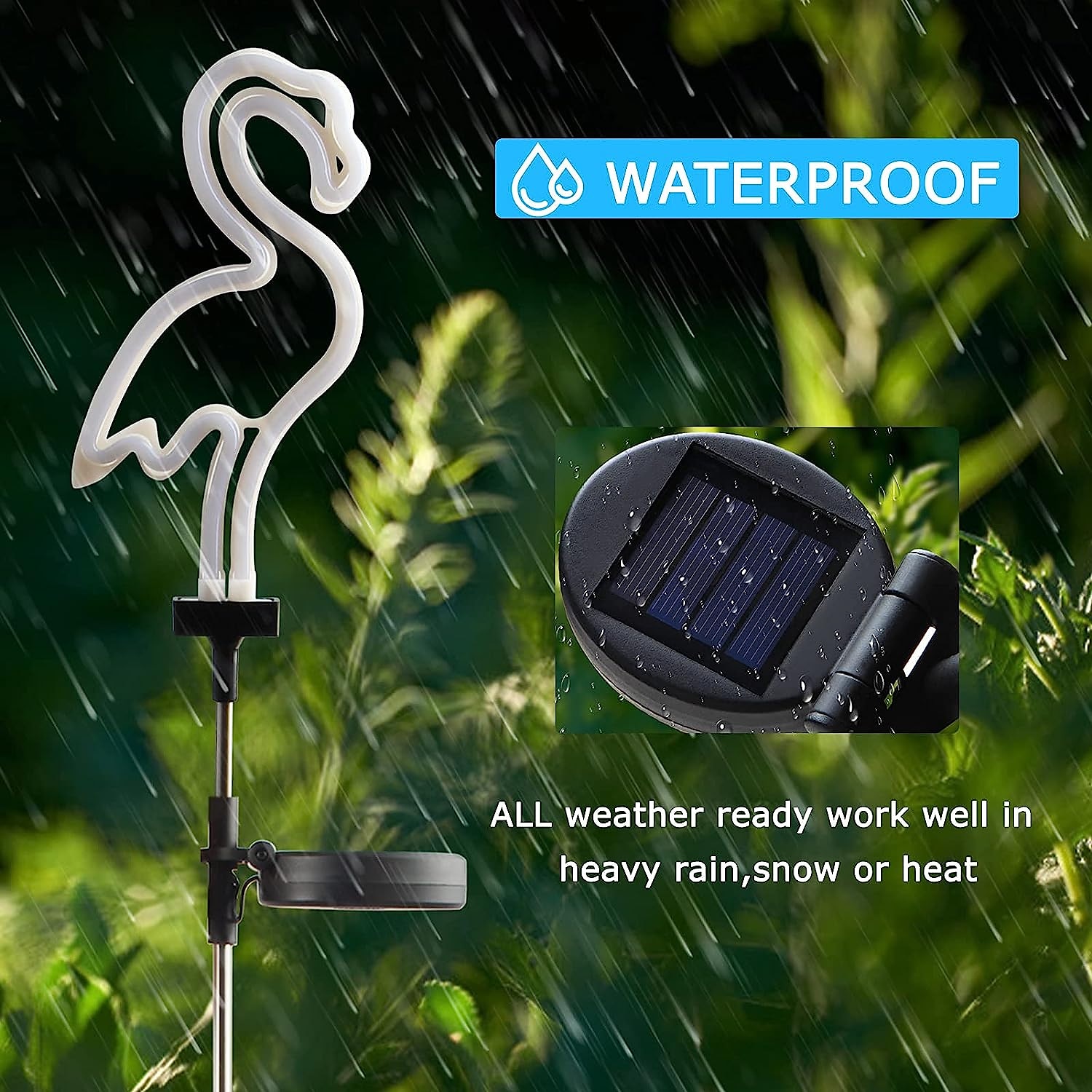 Solar Garden Lights Outdoor Lights Cactus/Flamingo Neon Lights Waterproof Outdoor Lights for Garden Patio Yard Pathway Decoration 2025 - $23.99 –P16