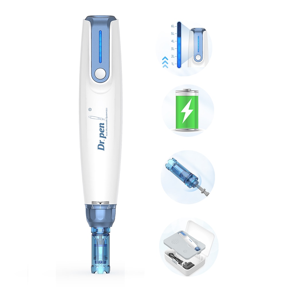 Autêntica caneta sem fio dr pen a9 design de carimbo elétrico profissional dermapen máquina de microagulhamento para cuidados com a pele de 2025 por $91.99 –P1