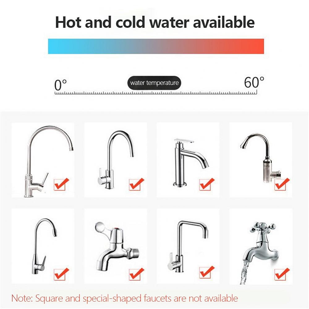 Sostituzione della testa del rubinetto del filtro dell'acqua della cucina 2 pezzi, estensore del rubinetto flessibile regolabile a 360 ° spruzzatore aeratore dell'attacco dell'ugello dell'ugello dello spruzzatore a risparmio idrico accessori per il bagno del 2025 a $8.49 -P10