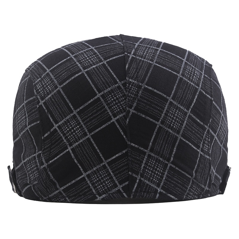 Dla obu płci Kaszkiet Czarny Biały Poliester Retro Podróże Styl plażowy Na zewnątrz Urlop Kratka Regulowany Moda 2025 - $13.99 –P4
