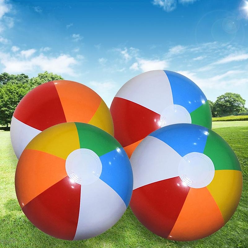 palla gonfiabile a sei colori pallone da spiaggia gioco per bambini palla giocattolo d'acqua palla pubblicitaria palla colorata del 2025 a $13.99 –P5