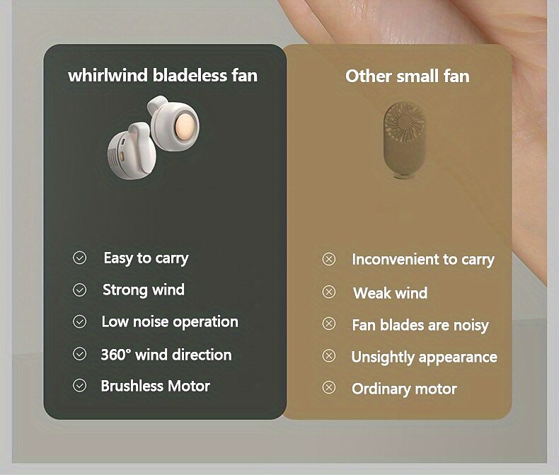 Neck Fan with Adjustable Lanyard – USB Rechargeable Hands-Free Fan with 3-Speed Cooling for Outdoor Use 2025 - $24.99 –P8