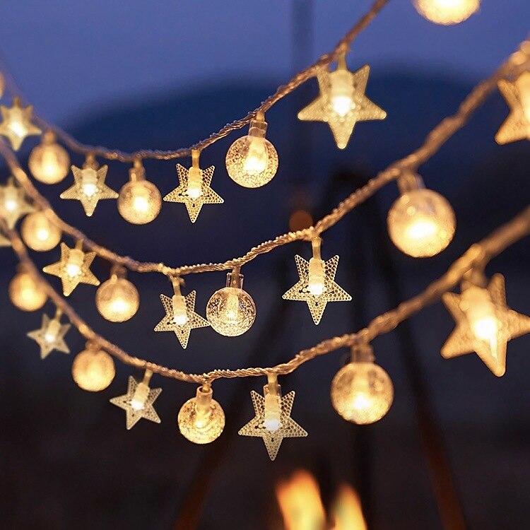 Guirlande lumineuse solaire d'extérieur étanche pour réception de mariage, camping, 5 m, 10 m, 20 m, à intensité variable, alimentée par USB/solaire pour tente, décoration de patio de 2025 ? CAD $70.69 –P3