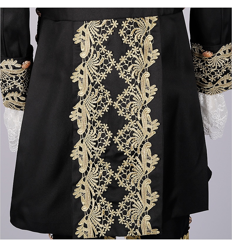 Ретро Средневековый Эпоха возрождения Пальто Брюки Инвентарь Принц барин Вышивка Вышивка Маскарадный костюм Муж. Королевский Карнавал Маскарад Для вечеринок Венецианский карнавал Взрослые 2026 - $113.99 –P12