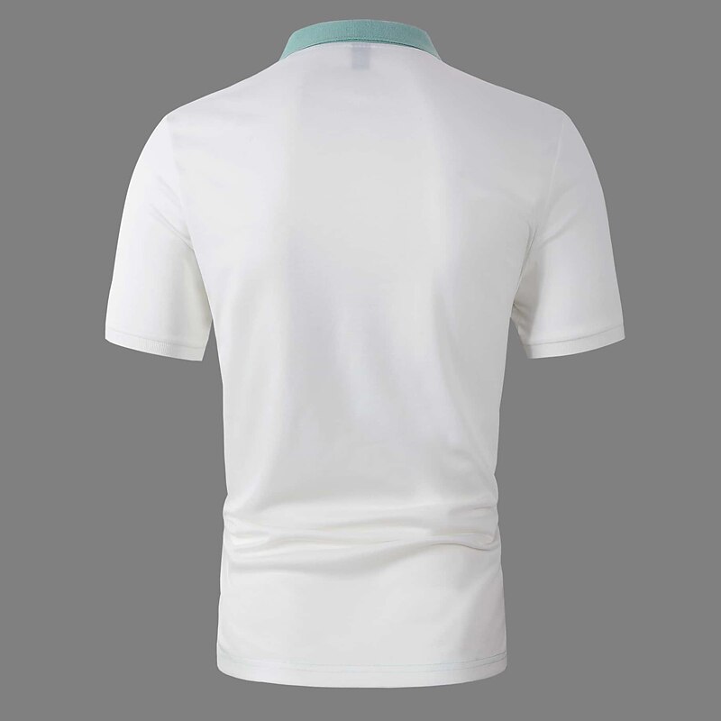 Men's Button Up Polos Polo Shirt Casual Holiday Lapel Short Sleeve Fashion Basic Color Block Button Summer Regular Fit Light Sky Blue Yellow Light Green Pink Burgundy Beige Button Up Polos 2025 - $17.99 –P2