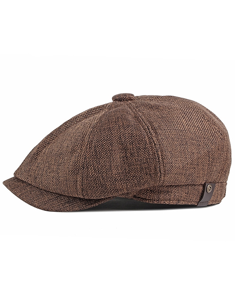 Herr Basker Newsboy hatt Svart Khaki grön Polyester Stylish 1920-talets mode Ledigt Utomhus Dagligen Utekväll Slät Solskyddskräm 2025 - $14.99 –P4