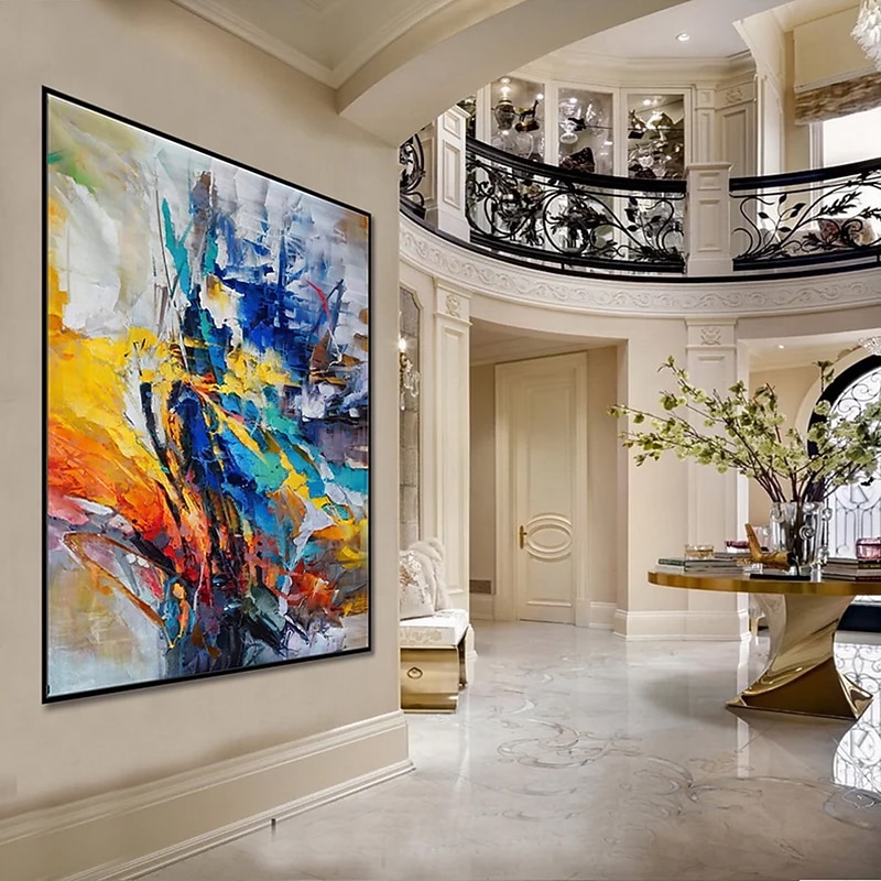 Peinture à l'huile faite à la main toile art mural décoration abstraite moderne pour la décoration intérieure roulé sans cadre peinture non étirée de 2026 ? $114.99 –P5