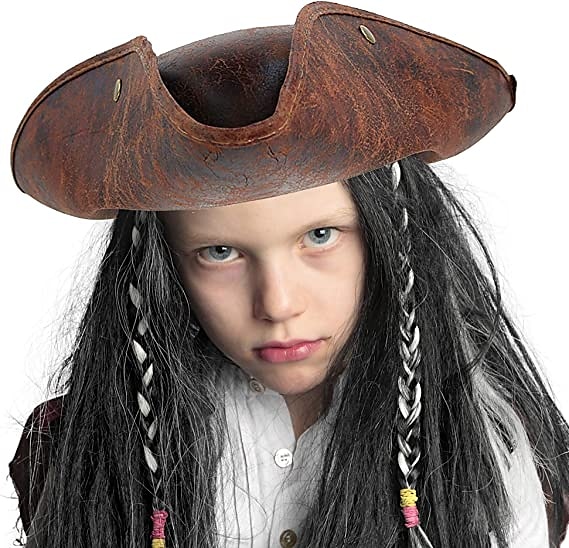 Rétro Vintage Punk & Gothique 17ème siècle Costume de cosplay Chapeau Pirate Viking Déguisement Homme Femmes Garçons Pirate Halloween Carnaval Mascarade Performance Scène Mascarade Enfant Adolescent de 2025 ? $53.99 –P3