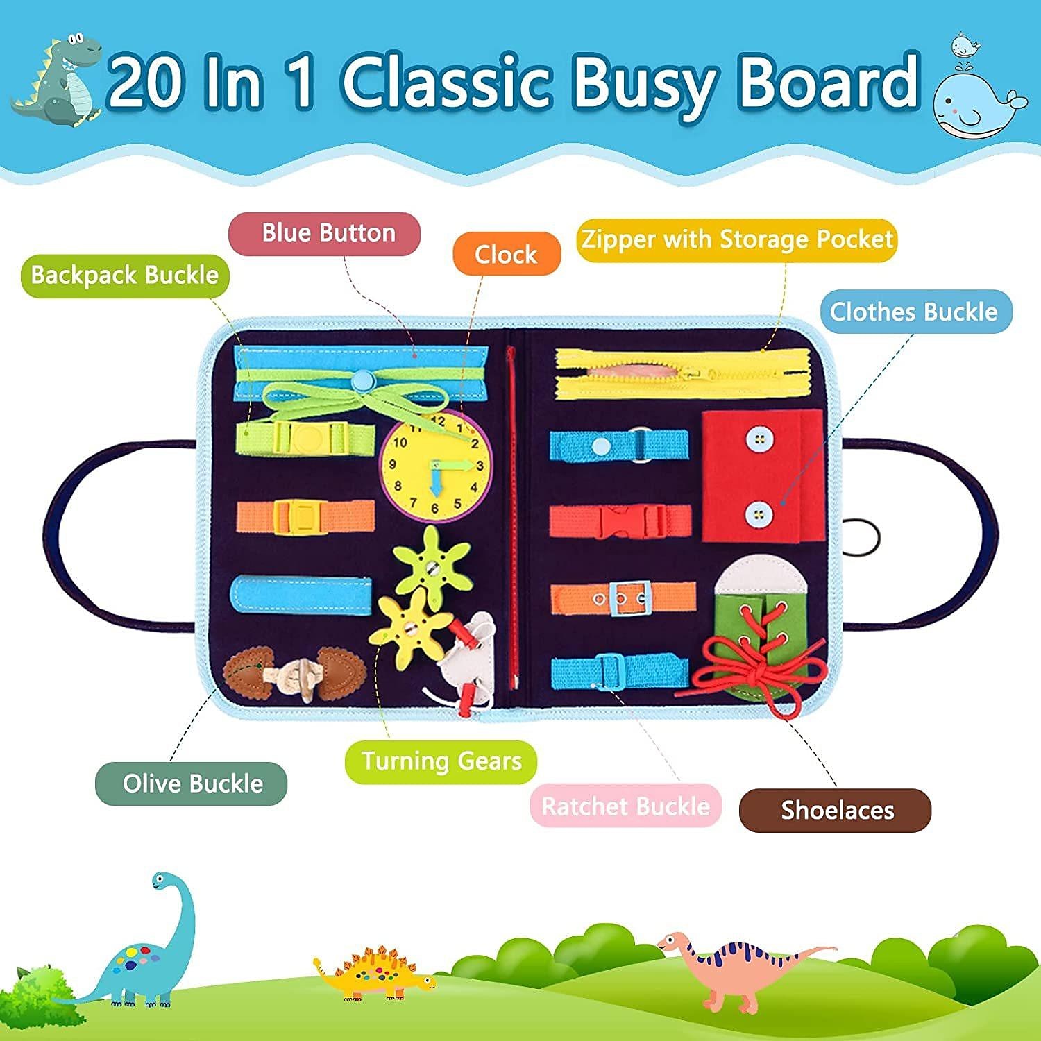 Montessori jouets montessori tableau occupé, éducation montessori se sentait tableau occupé tableau d'apprentissage éducatif pour enfants dossier multi-pages de 2025 ? $37.99 –P11