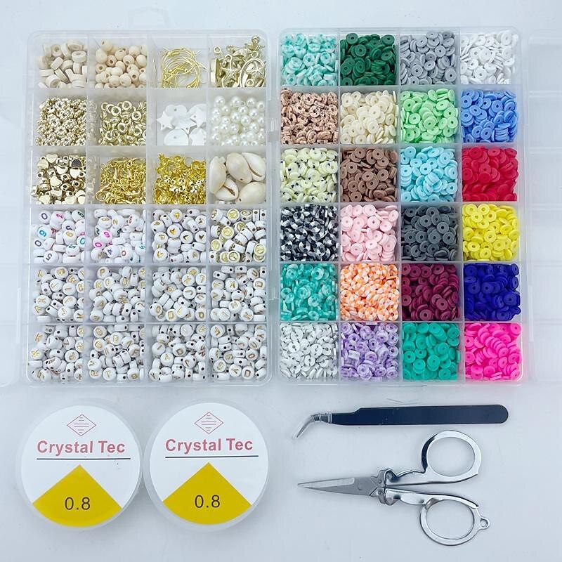 Bracelet Making Kit Clay Beads -6000Pcs 2 Boxes Polymer Clay Beads for  Jewelry Making - 24 Colors Jewelry Bracelet Beads with Gift Pack - Bracelet  Making Kit for Adults, Wood 2024 - $29.99