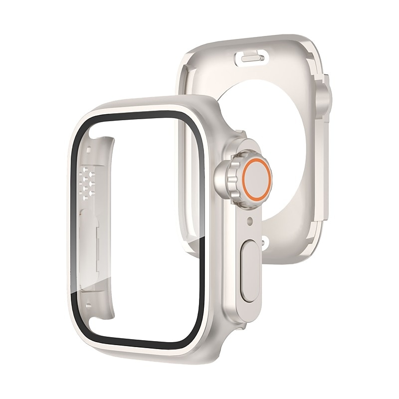 Watch Case Compatible with Apple Watch Series 8 7 41mm 45mm / Series 6 5 4 SE 40mm 44mm / Series 3 2 1 38mm 42mm Scratch Resistant All Around Protective HD Clear Tempered Glass / PC Watch Cover 2025 - $15.99 –P5