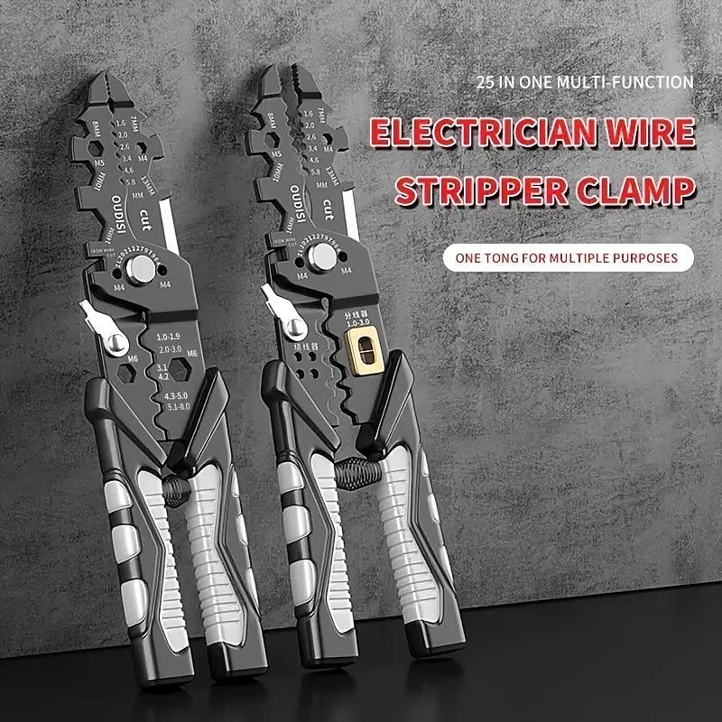 25 in 1 Electrician Pliers Multifunctional Long Nose Pliers Wire Stripper Cable Cutter Terminal Crimping Hand Tools 2025 - $20.99 –P2