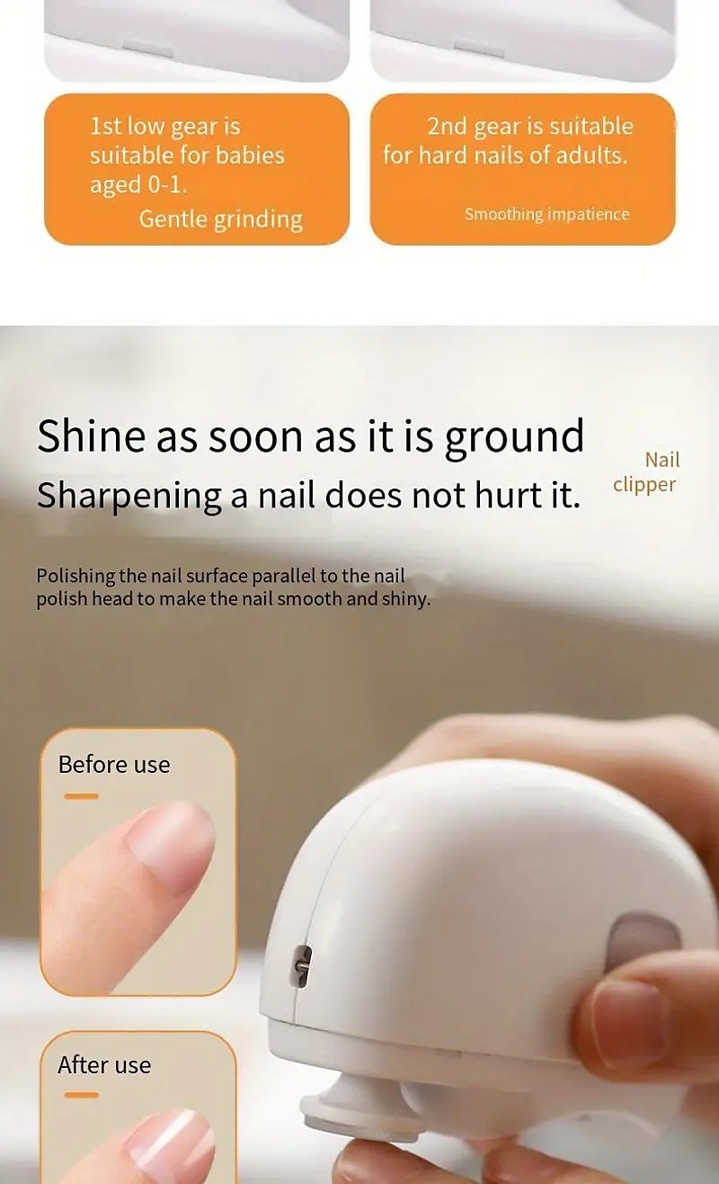 Electric Nail Clipper Safety Automatic Fingernail Clipper Portable Nail Trimmer Electric Nail Trimmer Manicure Tool For Kids Adults Elderly 2025 - $28.99 –P6