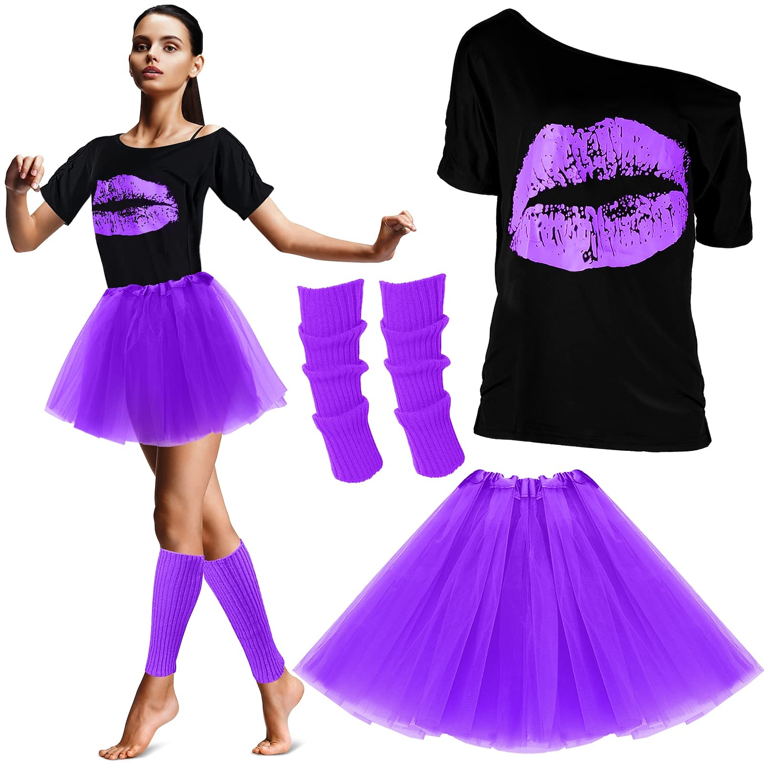 Karnevaali 2026 Karnevaali puku Cosplay-Asut Asut Disko Retro / vintage Disko 1980 luku Aikuisten Naisten Karnevaali Naamiaiset Juhlat Pride-paraati Pride-kuukausi Pukeudu 2026 - $24.99 –P7