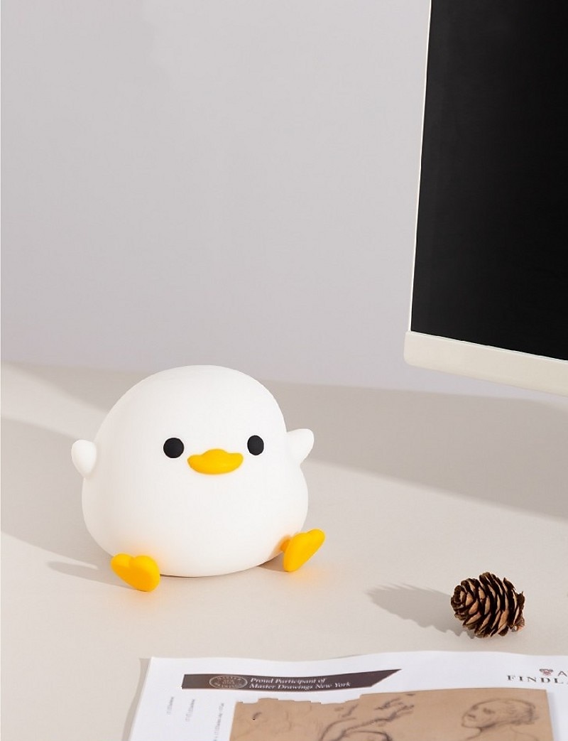 Led mignon haricot canard veilleuse mignon animal silicone pépinière veilleuse rechargeable lampe de table lampe de chevet avec capteur tactile pour chambres salon de 2025 ? $39.99 –P4