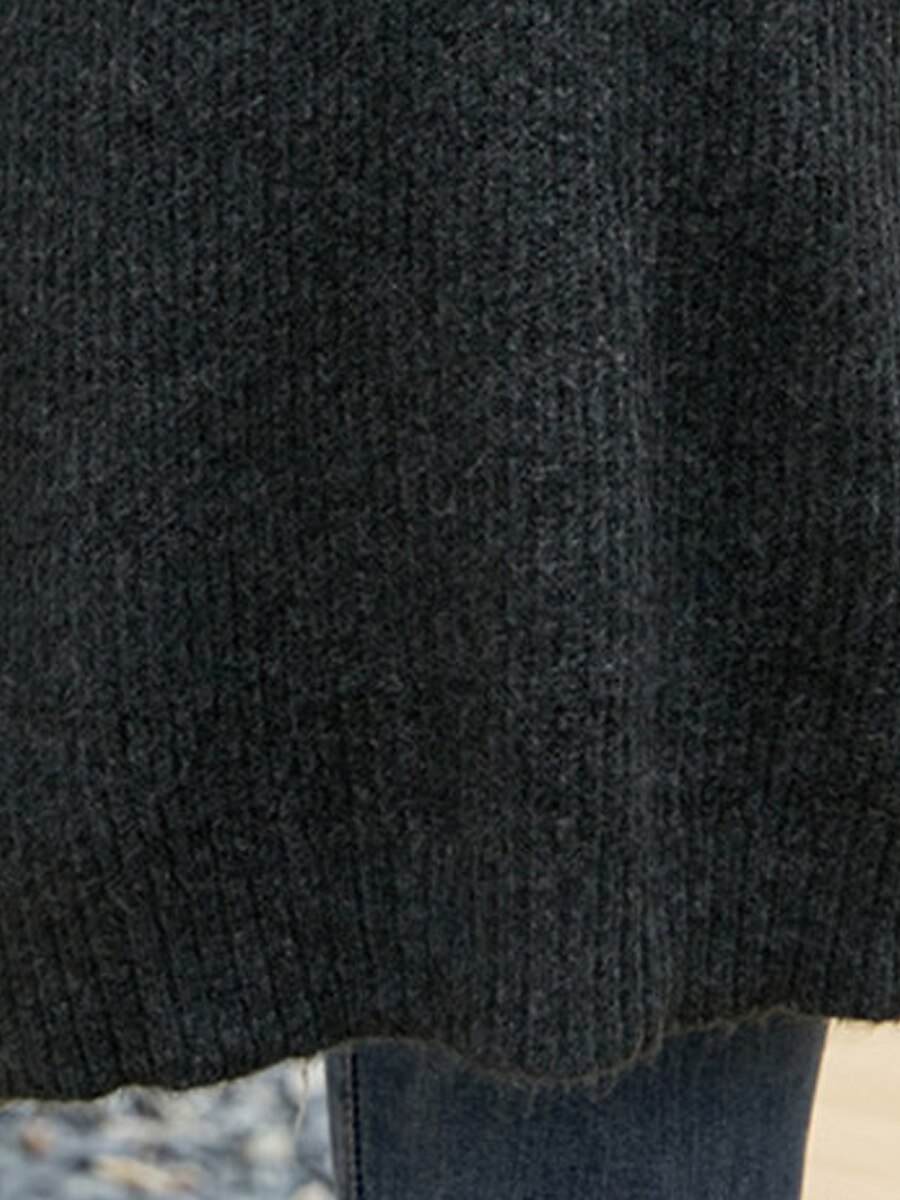 Women's Sweater Vest V Neck Ribbed Knit Polyester Split Summer Fall Daily Going out Weekend Stylish Casual Soft Sleeveless Solid Color Black Gray S M L 2023 - US $27.99 –P5