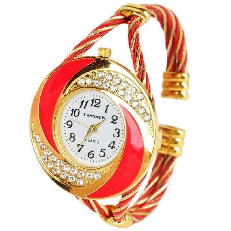 Relojes de marca de lujo para mujer, reloj de pulsera grande con diamantes de imitación, reloj vintage de moda para mujer, reloj saat, relojes femeninos 2025 - $16.99 –P12